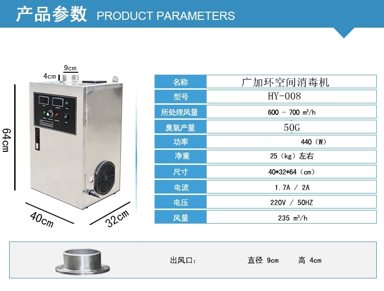 大風(fēng)量空氣治理機(jī)，OG-50A臭氧發(fā)生器解決五種室內(nèi)空氣污染